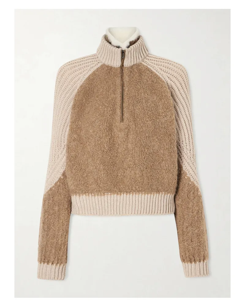 SEASE Alsek Pullover Aus Geripptem Kaschmir Und Einer Alpakawollmischung - Braun Braun