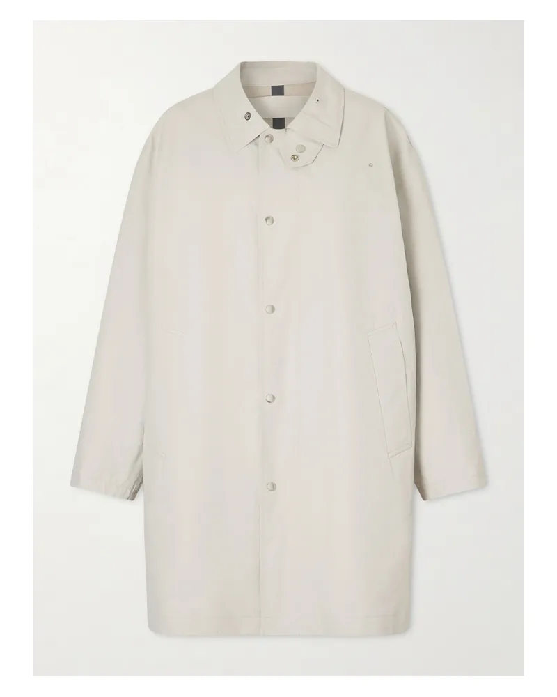 Christophe Lemaire Coated Cotton-canvas Coat - Gray Gray