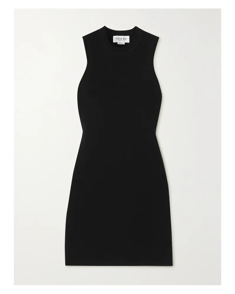 Victoria Beckham Vb Body Minikleid Aus Stretch-strick - Schwarz Schwarz