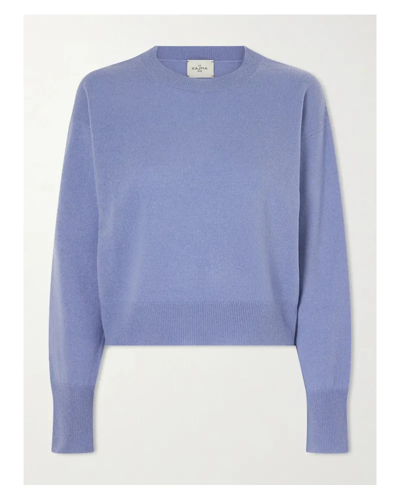 Le Kasha 1918 Menorca Cropped Cashmere Sweater - Blue Blue