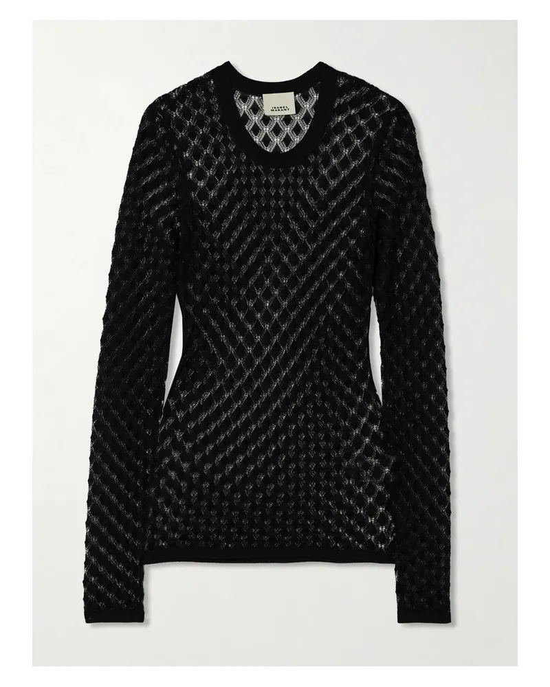 Isabel Marant Zavia Pullover Aus Lochstrick - Schwarz Schwarz