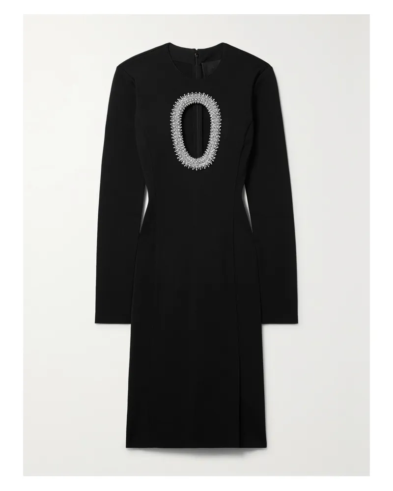 Givenchy Kleid Aus Stretch-strick Mit Cut-out Und Verzierungen - Schwarz Schwarz