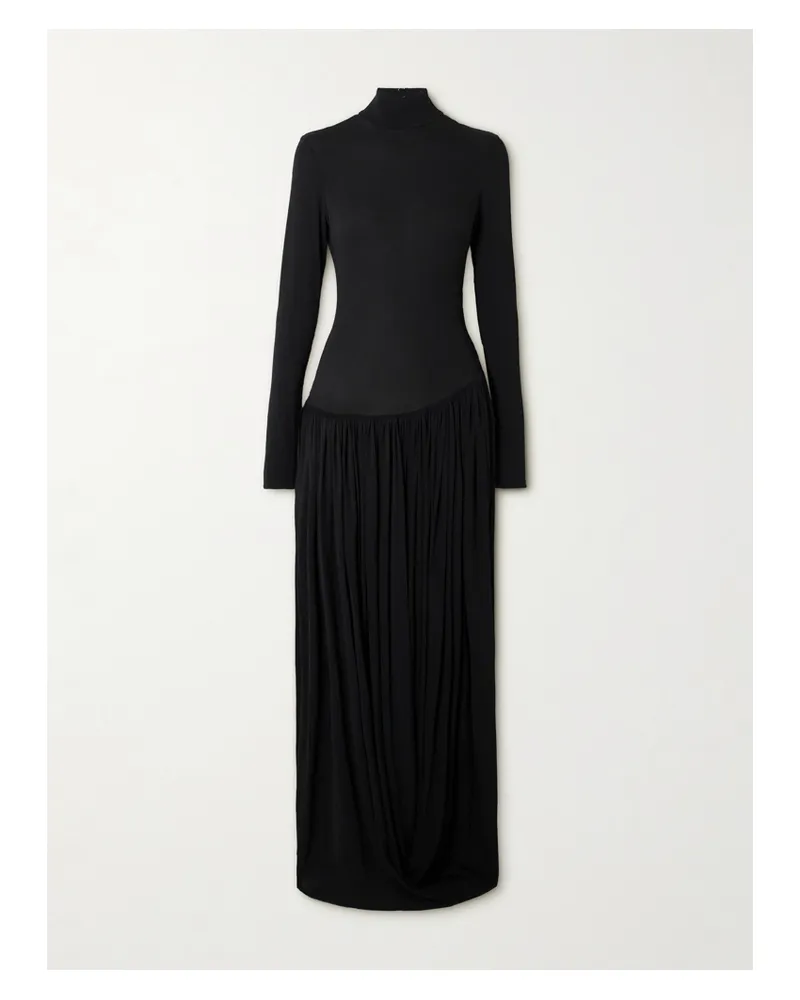 Magda Butrym Maxikleid Aus Stretch-jersey - Schwarz Schwarz