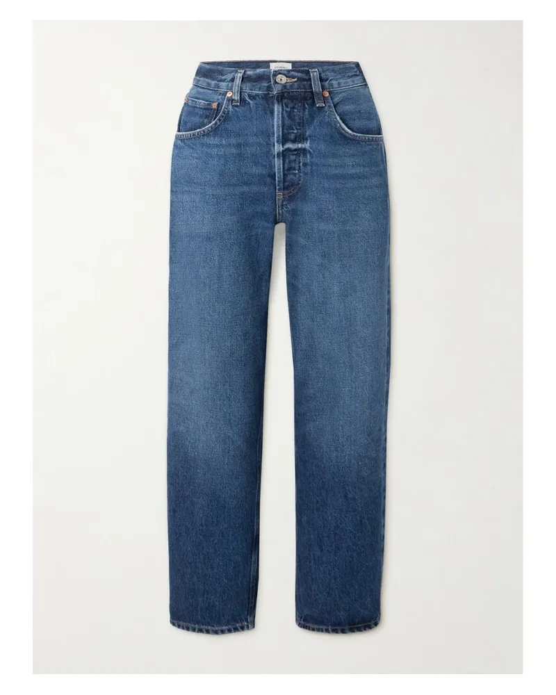 Citizens of humanity Dahlia Tief Sitzende, Verkürzte Boyfriend-jeans - Blau Blau