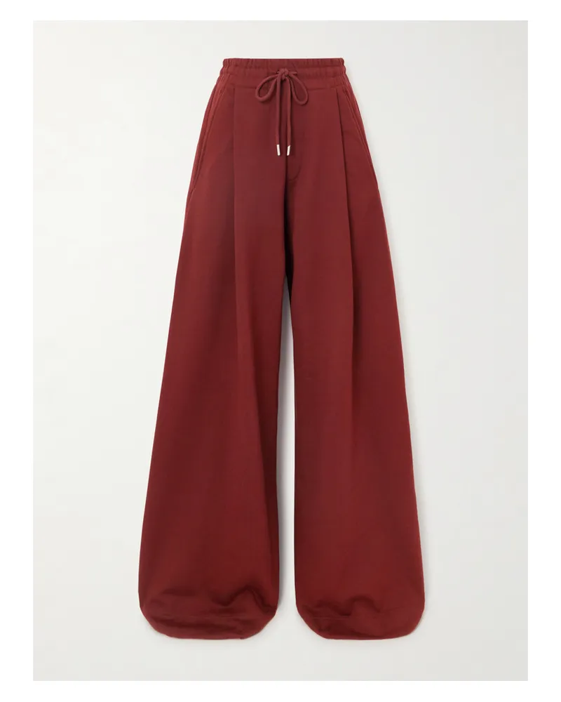 Dries van Noten Hadium Hose Aus Baumwoll-jersey Mit Falten - Rot Rot