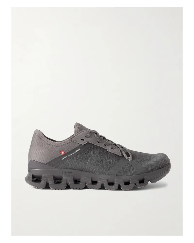 ON Cloud X 4 Ad Sneakers Aus Mesh Mit Gummibesätzen - Grau Grau