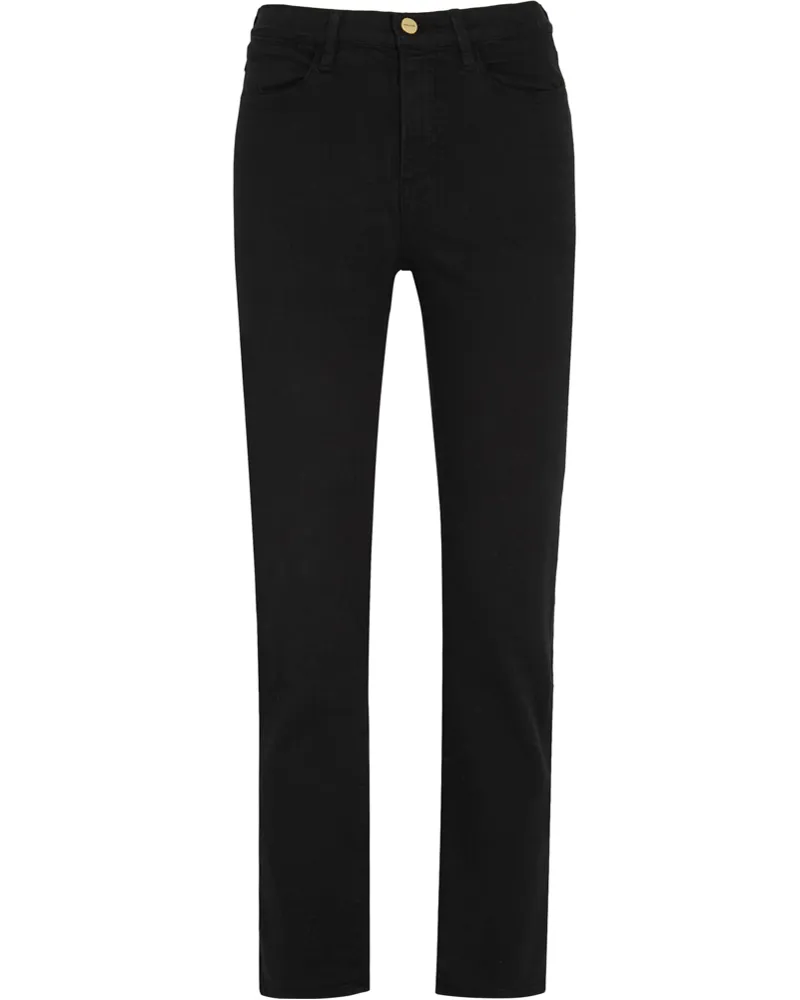 Frame Denim Le High Jeans Mit Geradem Bein - Schwarz Schwarz