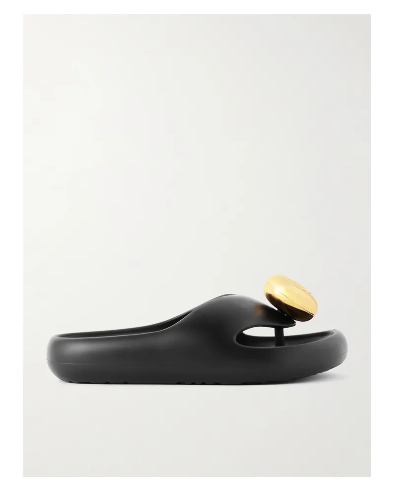 Loewe Paula's Ibiza Bubble Logo-detailed Rubber Slides - Black Black