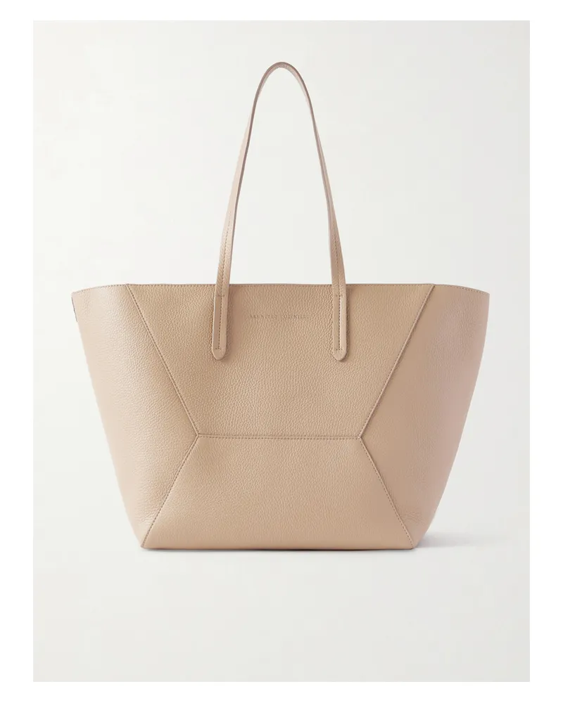 Brunello Cucinelli Textured-leather Tote - Neutrals Neutrals