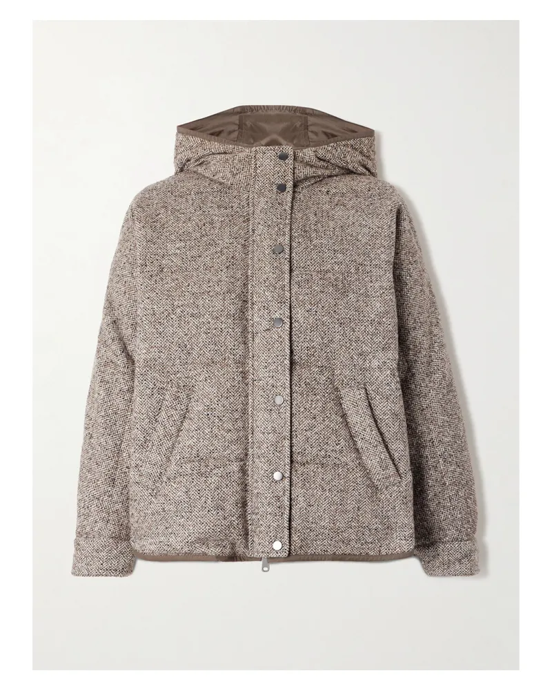 Brunello Cucinelli Wattierte Jacke Aus Einer Wollmischung - Neutral Neutral