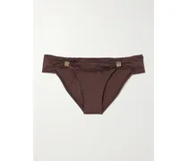 Grenada Embellished Bikini Briefs - Brown