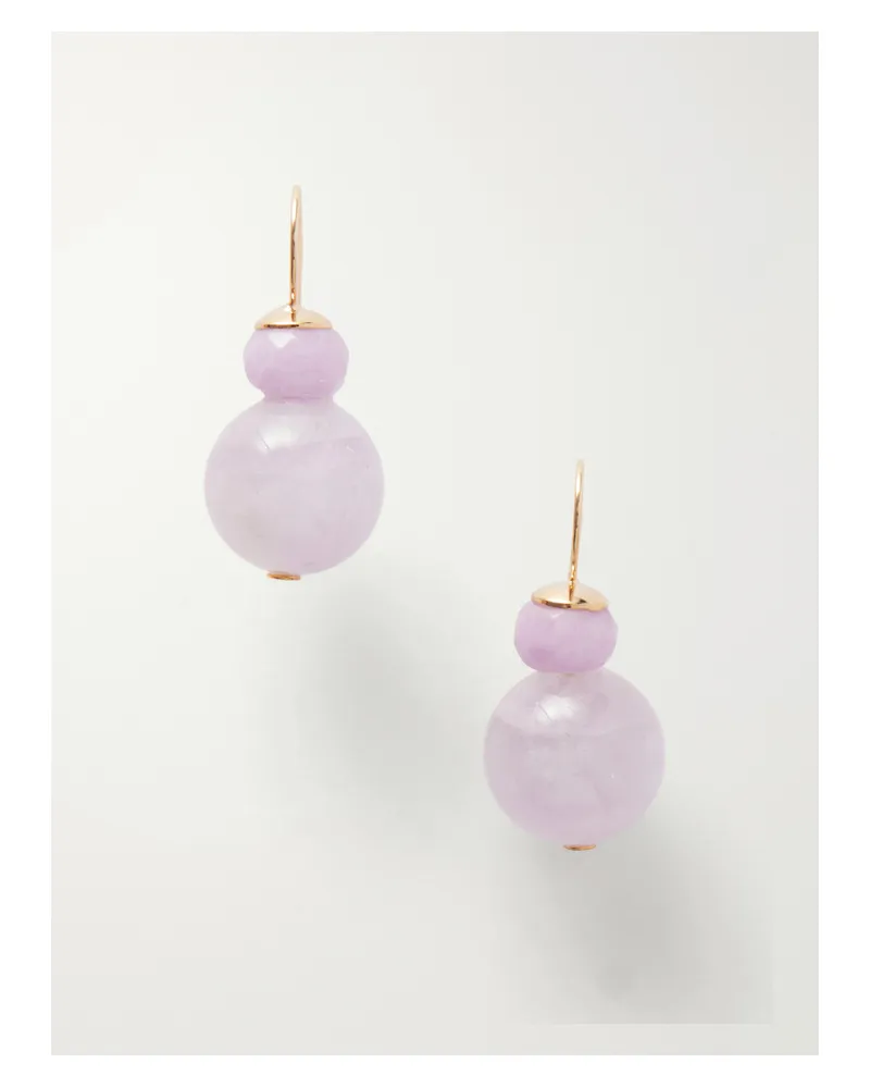 Jennifer Behr Jaycee Gold-tone And Crystal Earrings - Purple Purple