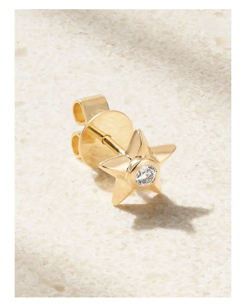 Marie Lichtenberg Baba Einzelner Ohrstecker Aus 18 Karat Gold Mit Diamant Gold