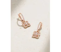 Enchanted Lotus 18-karat Rose Gold Diamond Hoop Earrings
