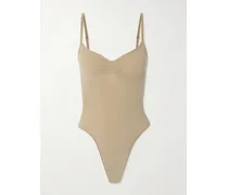 Seamless Sculpt Strapless Thong Bodysuit – Clay – String-body