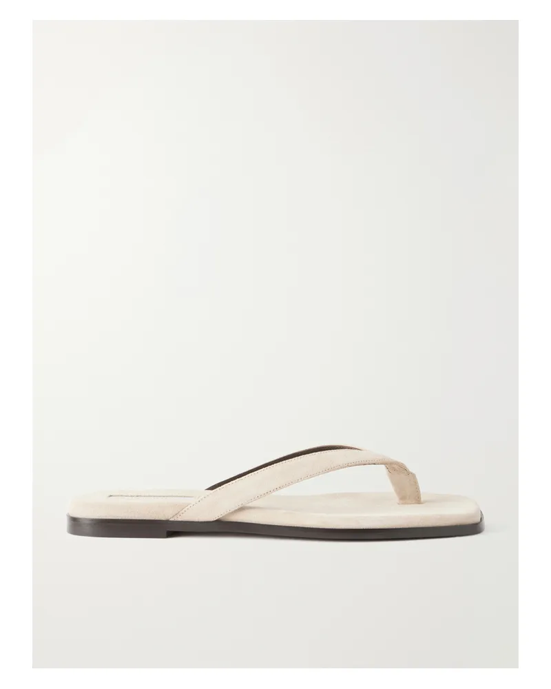 Emme Parsons Meta Suede Thong Sandals - Neutrals Neutrals