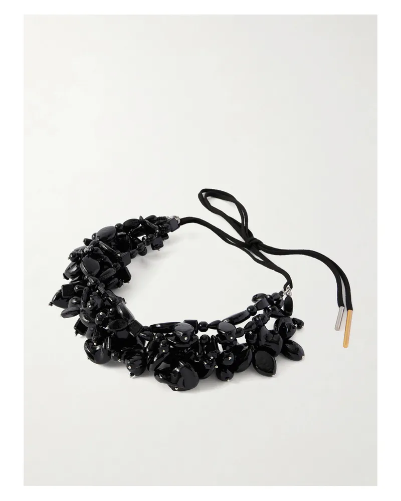 Dries van Noten Embellished Necklace - Black Black