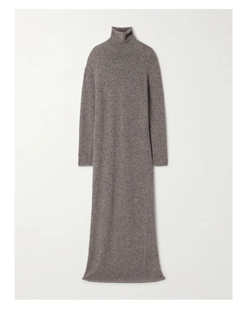 The Row Melani Cashmere Turtleneck Maxi Dress - Brown Brown