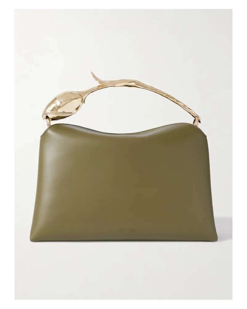 Erdem Bloom Mittelgroße Schultertasche Aus Leder - Grün Grün