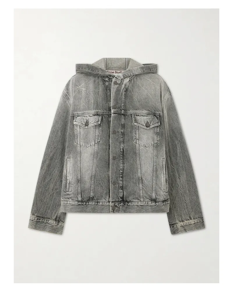 Acne Studios Jeansjacke Mit Kapuze - Schwarz Schwarz