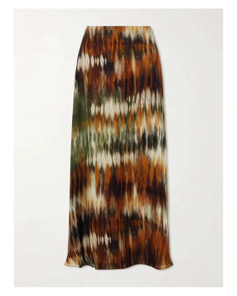 Johanna Ortiz New Intermingled Ideas Printed Silk-georgette Maxi Skirt - Multi Multi