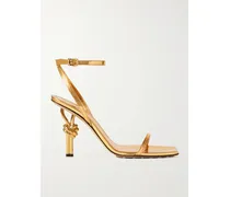 Knot Sandalen Aus Metallic-leder - Gold