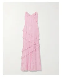 LoveShackFancy Rialto Maxikleid aus Spitze Pink