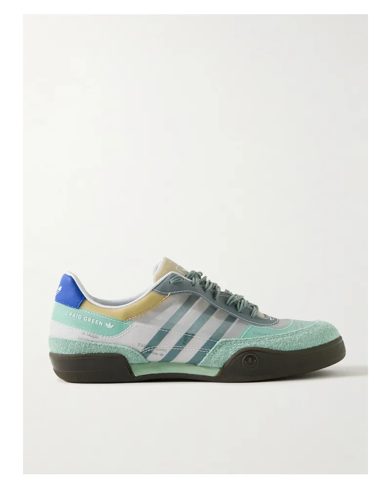 adidas Craig Green Squash Polta Akh Sneakers Aus Bedrucktem Mesh, Veloursleder Und Leder - Neutral Neutral