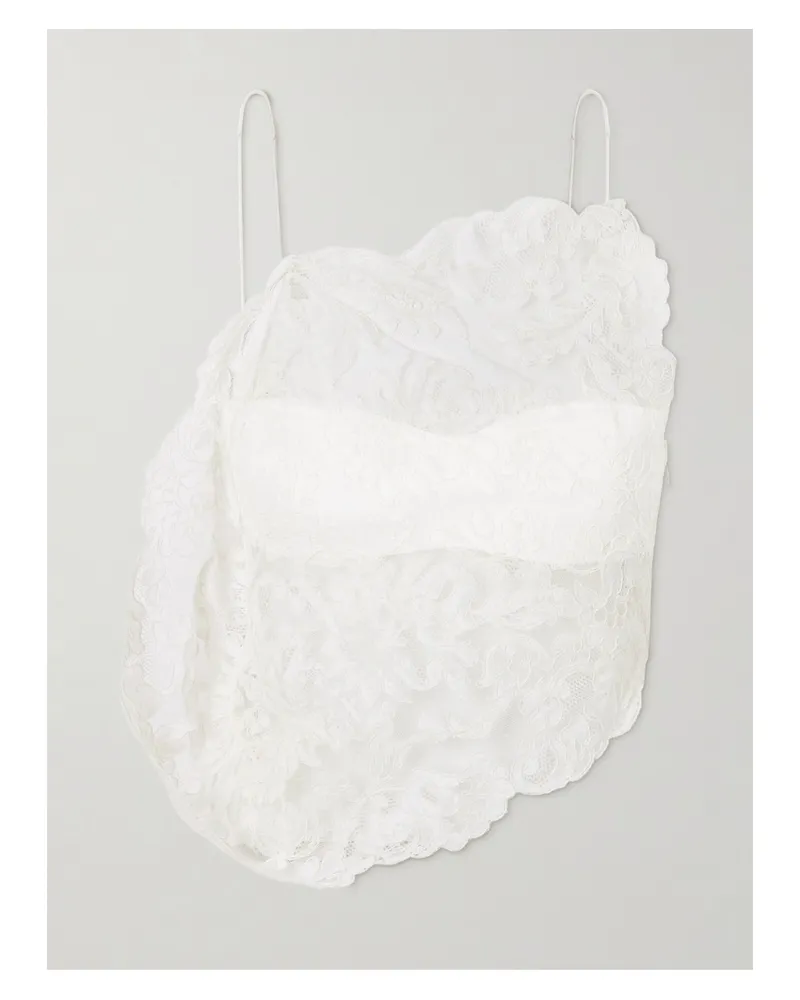 Christopher Esber Cotton Corded-lace Top - White White