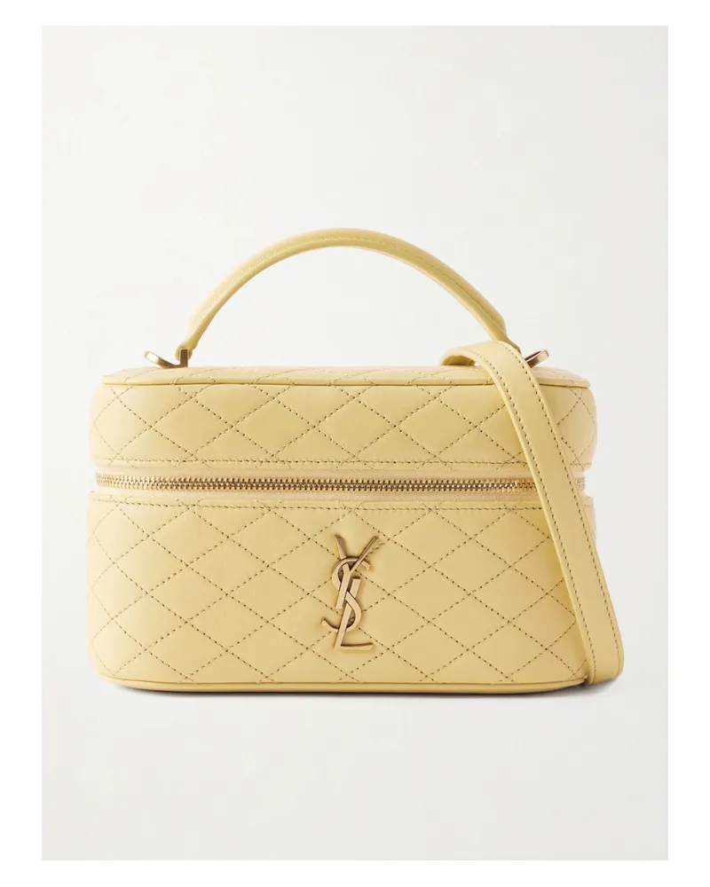 Saint Laurent Gaby Leather Shoulder Bag - Yellow Yellow
