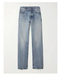 Saint Laurent Nico Halbhohe Jeans Blau