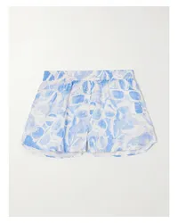 Stella McCartney Shorts aus Bedrucktem Seiden-twill Blau