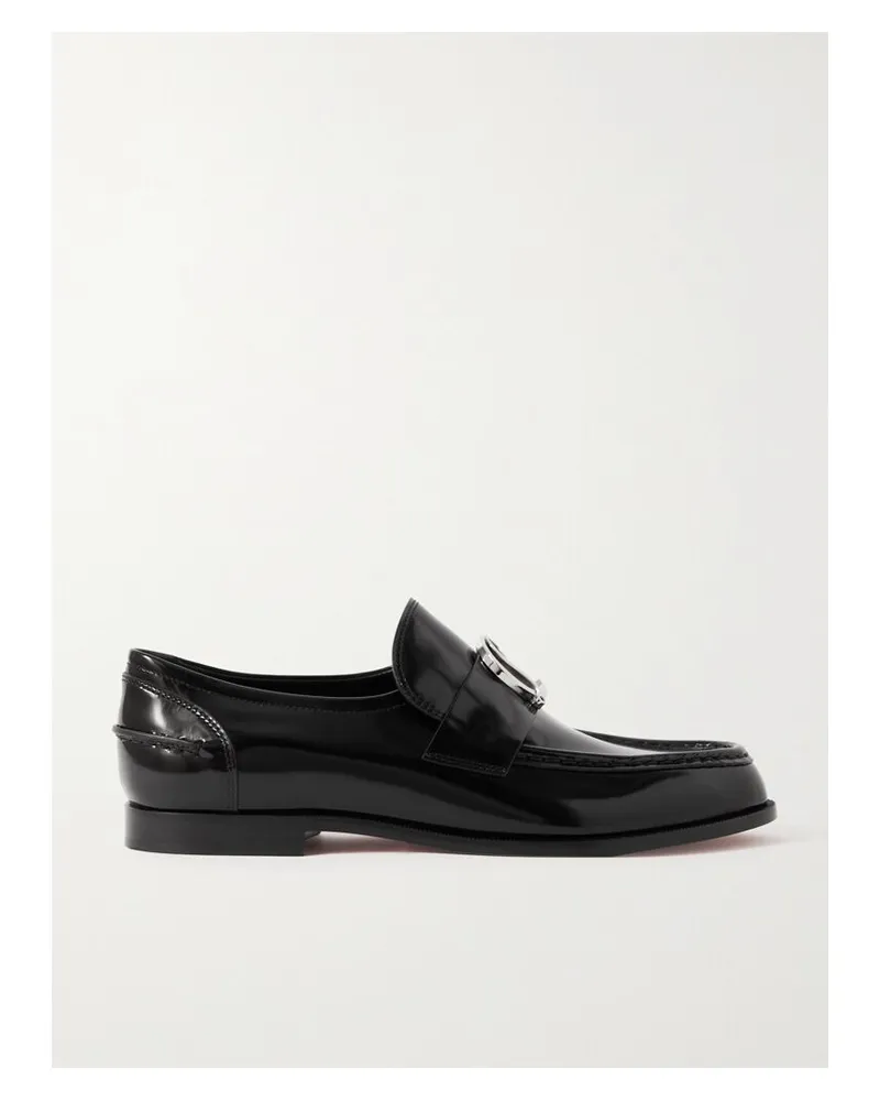 Christian Louboutin Cl Moc Loafers Aus Glanzleder Mit Verzierung - Schwarz Schwarz