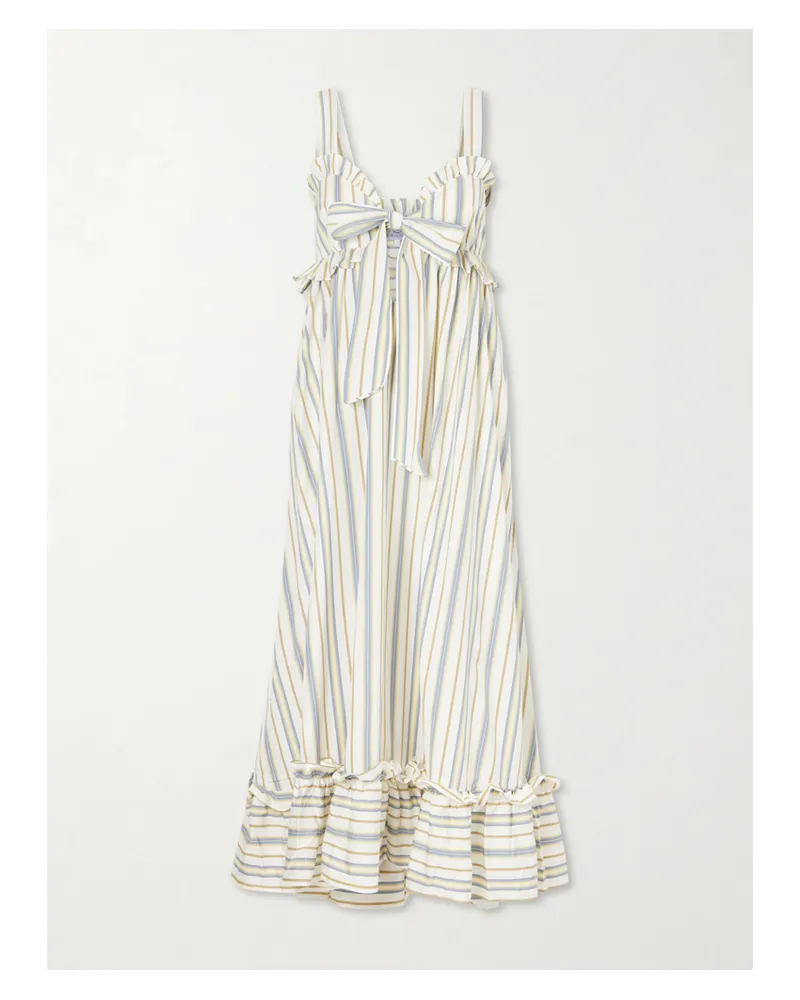 Thierry Colson Valentina Striped Cotton Maxi Dress - Multi Multi