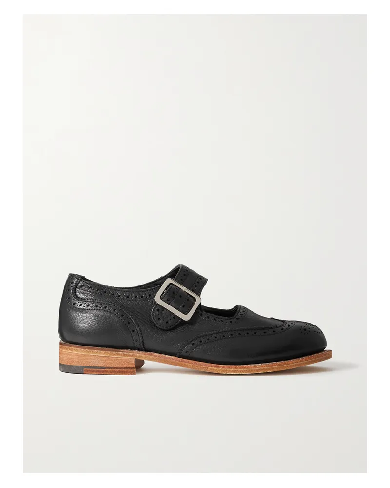 Gabriela Hearst Tricker's Brogues Mit Mary-jane-riemen - Schwarz Schwarz