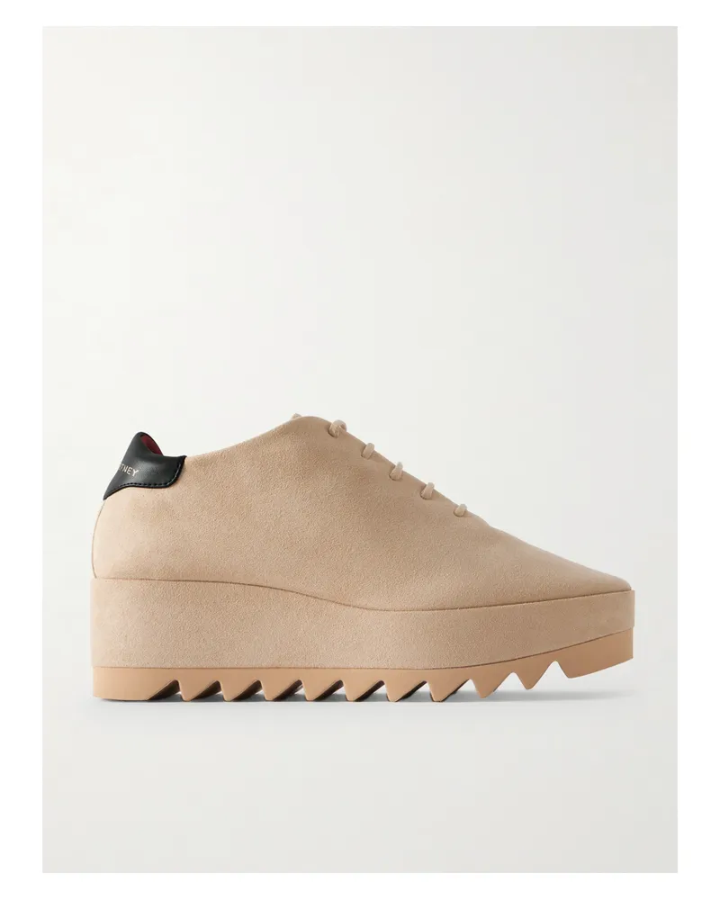 Stella McCartney Sneak-elyes Brogues Aus Einem Gebürsteten Material - Neutral Neutral