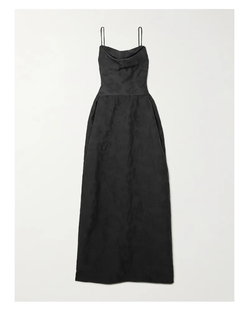 EMILIA WICKSTEAD Kiril Robe Aus Jacquard - Schwarz Schwarz