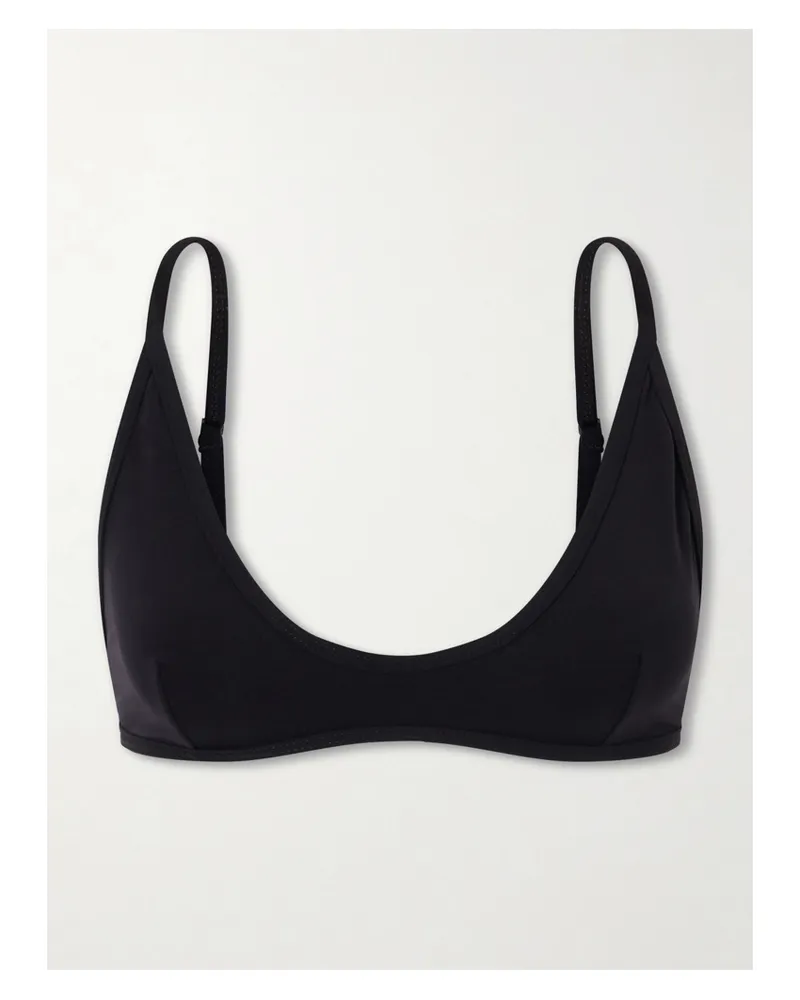 Totême Scoop Triangle Bikini Top - Black Black
