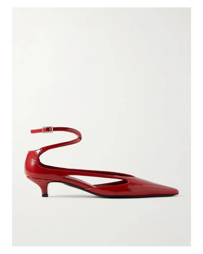 Totême Cutout Patent-leather Pumps - Red Red