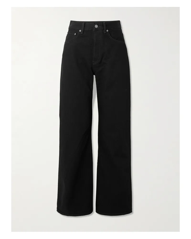 Acne Studios 2021 Hoch Sitzende Jeans Mit Weitem Bein - Schwarz Schwarz