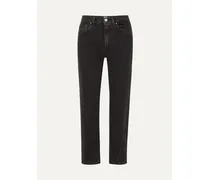 Twisted Seam High-rise Straight-leg Jeans - Black
