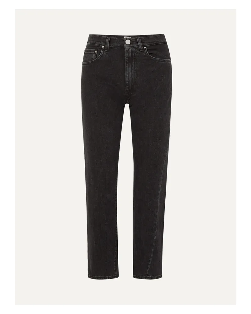 Totême Twisted Seam High-rise Straight-leg Jeans - Black Black