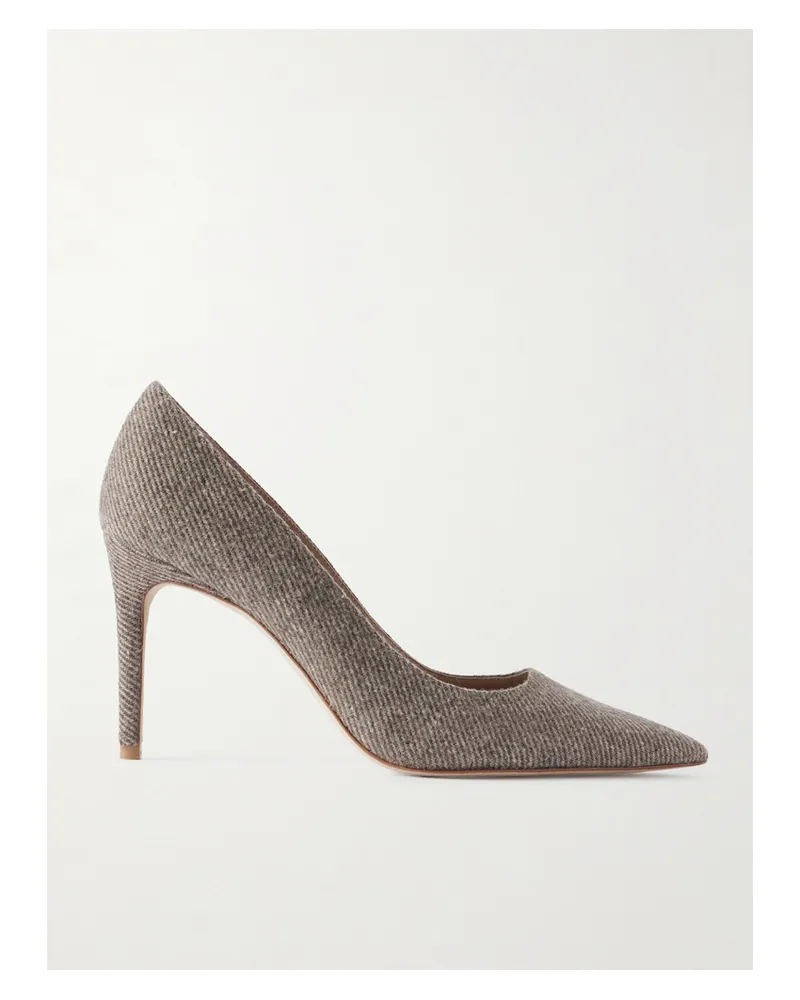 Stuart Weitzman Stuart Power Twill Pumps - Brown Brown