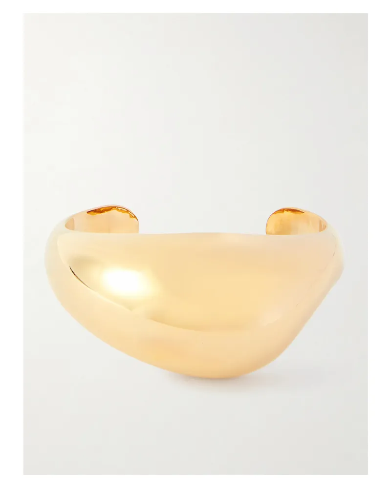 Saint Laurent Brancusi Goldfarbene Armspange - Creme Creme