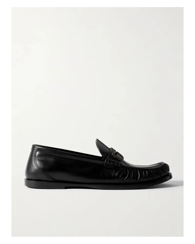 Saint Laurent Laurent Loafers Aus Glanzleder - Schwarz Schwarz
