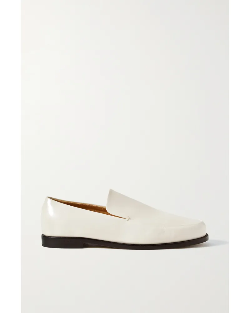 KHAITE Alessio Loafers Aus Glanzleder - Wollweiß Wollweiß
