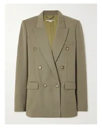 Stella McCartney Doppelreihiger Oversized-blazer aus Wolle Grün