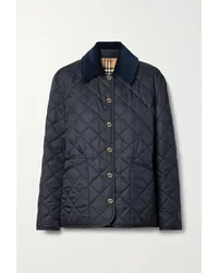 Burberry Wendbare Jacke aus Gestepptem Shell und Karierter Baumwolle Blau