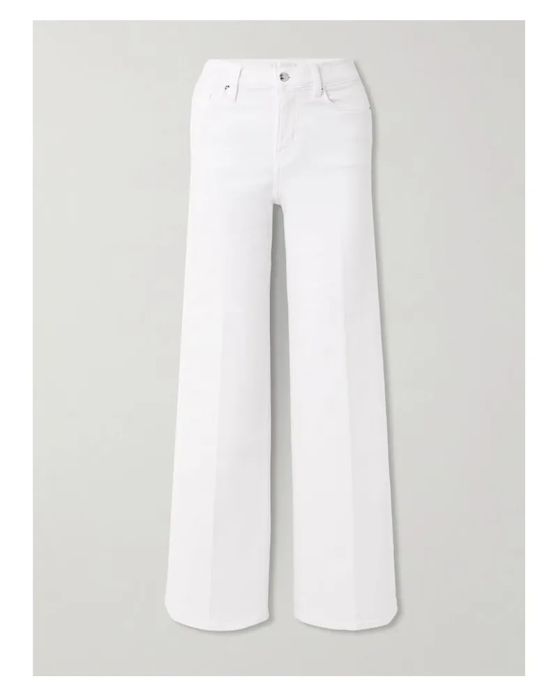 Frame Denim Le Slim Palazzo Hoch Sitzende Jeans Mit Weitem Bein - Weiß Weiß