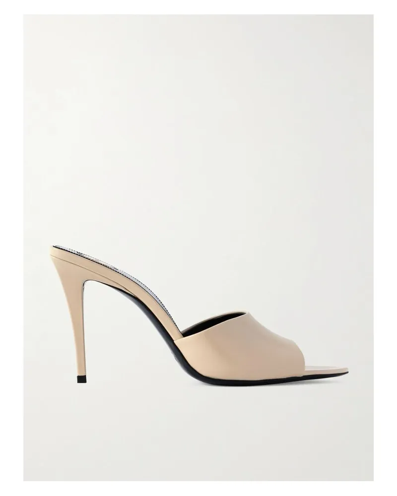 Saint Laurent Romy Mules Aus Leder - Creme Creme